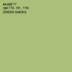 #AABF77 - Green Smoke Color Image